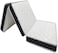 Comfy Portable White Satin  180x90x7cm Medicated Folding Mattress with Black Border