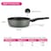 Fissman Deep Frying Pan Brilliant 28cm With Detachable Handle Glass Lid - Induction Bottom (Aluminium And Non-Stick Coating)