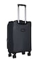 Eminent Expandable Luggage Trolley Bag Soft Suitcase for Unisex Travel Polyester Shell Lightweight with TSA lock Double Spinner Wheels E765SZ Carry On 20 Inch Black