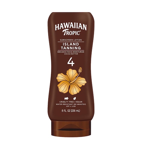 Hawaiian Tropic Tanning Lotion Sunscreen SPF4 White 236ml