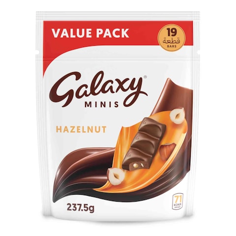 Galaxy Chocolate Minis Hazelnut Mini Chocolate Bars 19 Bars 237.5g