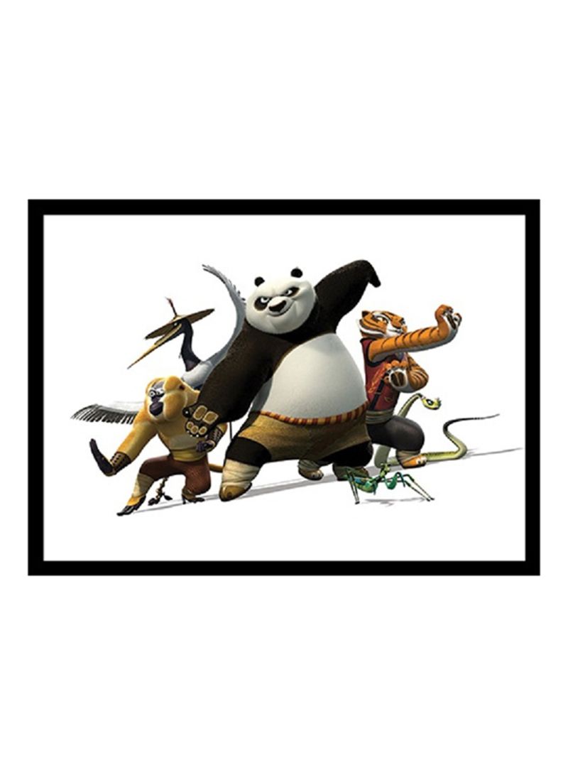 Spoil Your Wall Kungfu Panda Wall Poster With Frame White/Black/Brown 55x40cm