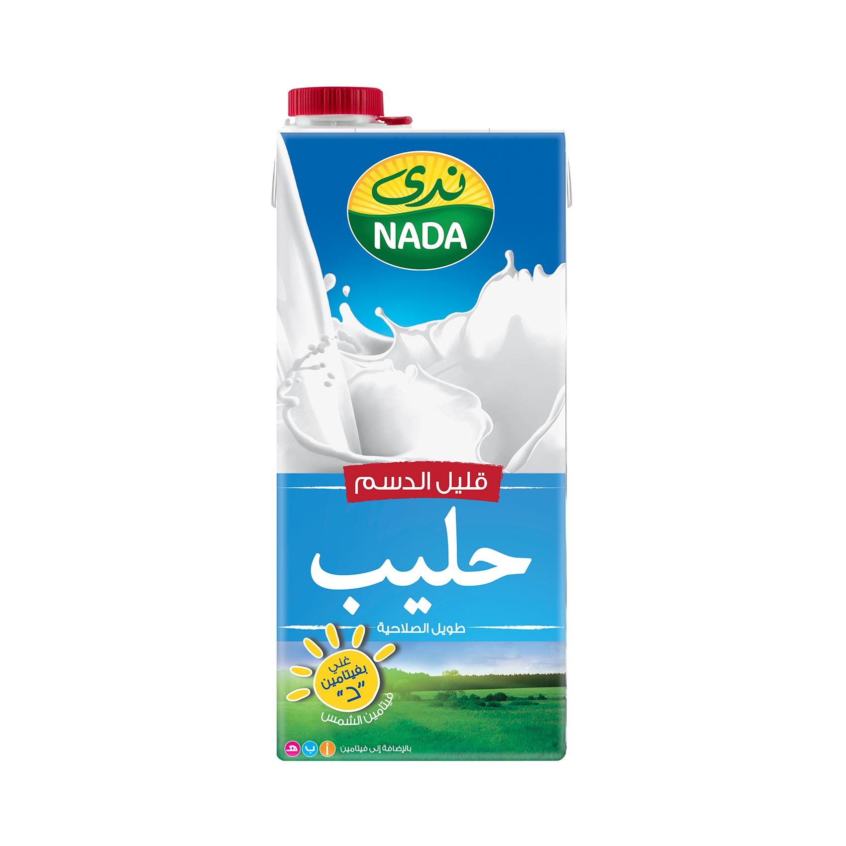 ندى حليب طويل الأجل قليل الدسم 1لتر