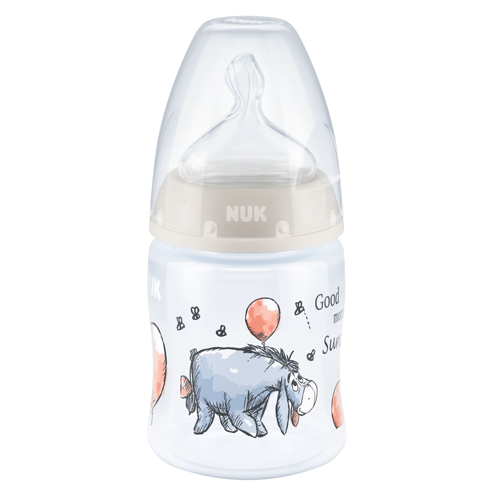 Nuk First Choice+ Winnie The Pooh Anti-Colic Feeding Bottle With Teat Clear 150ml