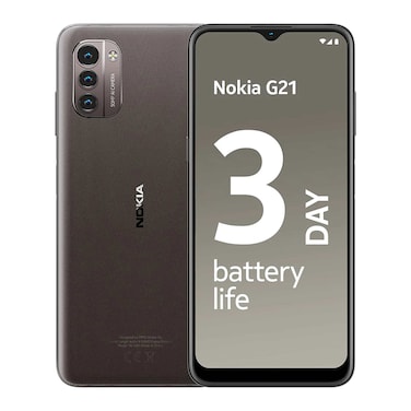 نوكيا G21 - موبايل 6.5 بوصة 128 جيجابايت/4 جيجابايت بشريحتين اتصال الجيل الرابع - بني