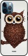 Theodor - Apple iPhone 12 Pro Max 6.7 Inch Case Coffee Owl Flexible Silicone Cover
