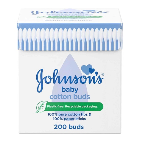 Buy Johnsons Baby Pure Cotton Buds 200 Count in Saudi Arabia