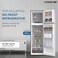 KROME 365L Top Mount Double Door Refrigerator, Automatic Defrost Freezer, Rapid Freezing, A+ Energy Efficiency Grade, Ample Size With Maximum Capacity, Flat Finish Design, Silver - KR-REF 365TS.