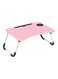 Generic Foldable Laptop Table Pink/White/Black 60X40X28Centimeter