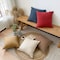 Luna Home 1 Piece 50*50cm Size, 100% Linen Cushion Cover, Solid Wine Red