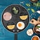 GulfDealz Kitchen Woks and Stir Nonstick Frying Pan with Flat Base Breakfast Pan Egg Dumpling Pan Shape Cast Iron Five-Holes Egg Fry Pan, Aluminum Material - Black
