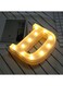 Voberry - Alphabet Led Letter Lights Light Up Plastic Letters Standing Hanging D White 22X18X4.5Centimeter