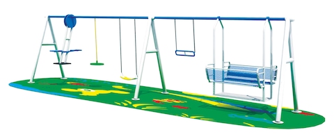 RBWTOYS New Outdoor Swing Series  with Premium Metal, Playset for Kids.  RW-13108.  400x150x250cm