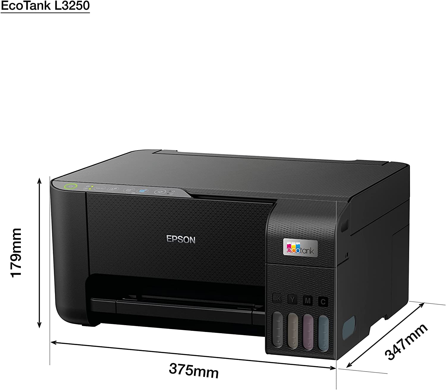 Epson Ecotank L3250 Home Ink Tank Printer A4, Colour, 3-In-1 Printer With Wifi And Smartpanel App Connectivity