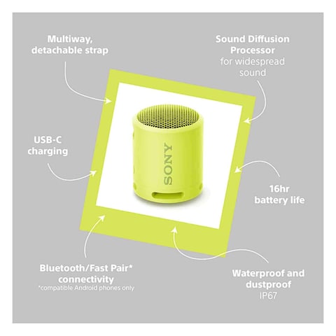 SONY WIRELESS SPEAKER SRS-XB13 YELW