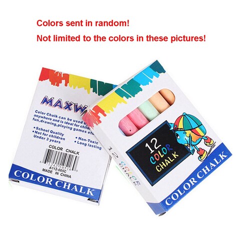 Lavish 12 Pcs Safe Dustless Chalks Forn For Blackboard Wet And Dry Erasable Colored Marker School Supplies