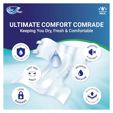 Fine Care Unisex Adult Diaper - X-Large - 14 diapers