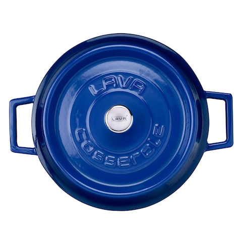 Lava Round Casserole 32cm Blue