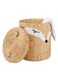 Homesmiths Water Hyacinth Laundry Hamper Fox Shape 38 x 59 cm