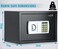 Rubik Safe Box with Key and Pin Code Keypad A4 Documents Size Security Safety Locker (Size 35x25x25cm) Black