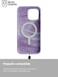 BodyGuardz Carve Marble designed for iPhone 15 PRO compatible with MagSafe case cover with Lanyard - Purple/White
