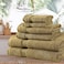 Comfy 550 GSM Set of 6 100% Cotton Towel Set - Beige