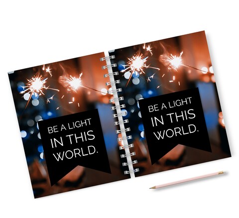Loud Universe Hardcover Notebook Light Light World Spiral Notebook with Premium High Quality Paper A5 Size