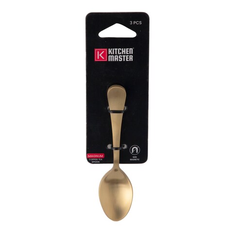 KITCHEN MASTER COPPER TEA SPOON, KM0112, 3PC PACK, MAGNUM