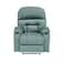 In House Velvet Classic Cinematic Recliner Chair With Cups Holder - Light Turquoise - NZ80