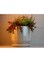 Vsell24&nbsp;White Ceramic Flower Pot Set with Drainage Holes and Saucers-Medium