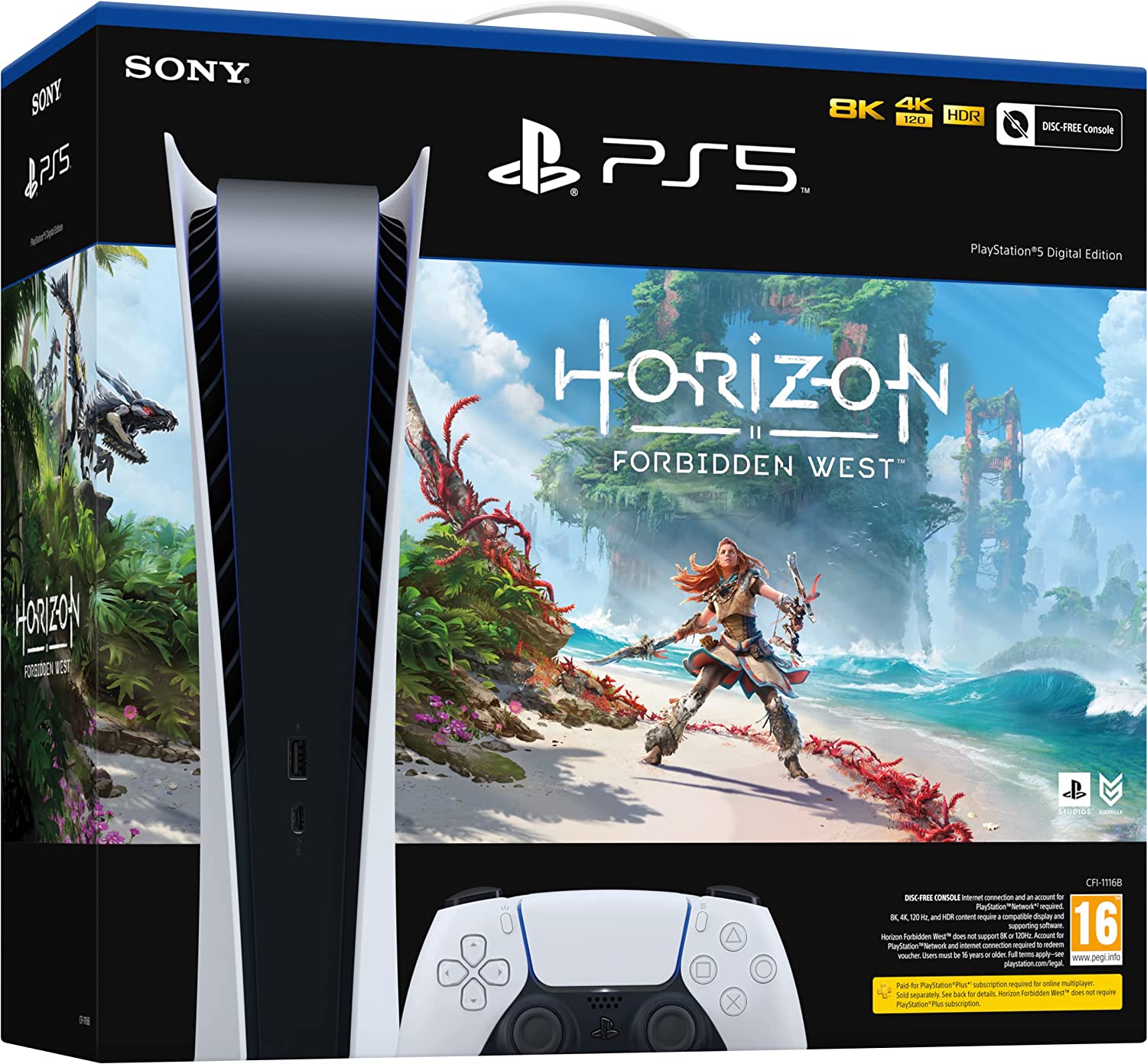 Playstation PS5 Digital Console + Horizon Forbidden West Bundle