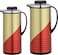 Royalford Vacuum Flask Set 2-Pieces, 1/1.3 Liters Capacity, Gold/Red