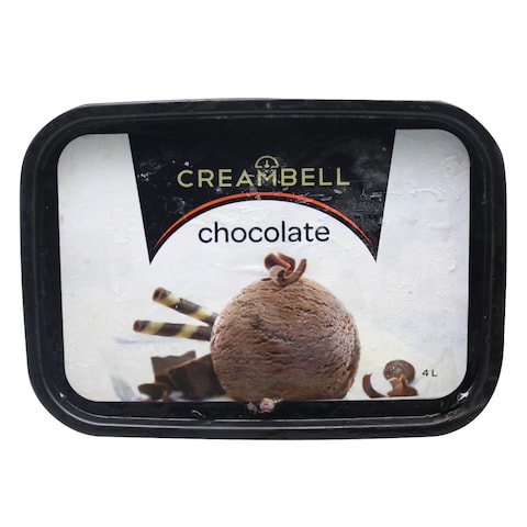 Creambell Chocolate Plain Regular Ice Cream 4L