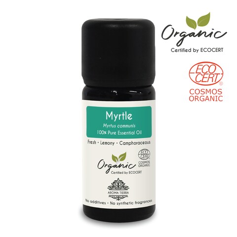 Aroma Tierra - Organic Myrtle Essential Oil - Aroma Tierra - 100% Pure, Natural, Certified Organic By Ecocert - 10Ml