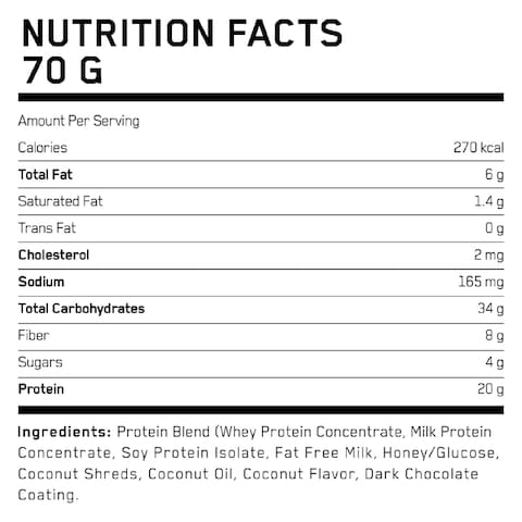 ASN Advanced Coconut And Honey Protein Bar 70g