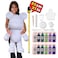 DUBAI DRIP ART XXL 53 cm POURING PAINT SET COOL BEAR MONEY SAVER FIGURE White, Black, Blue-Green, Mint-Green, Light-Purple, Dark-Blue