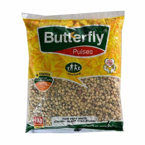 Butterfly Pulses White Cow Peas (Chora/Black Eyed Beans) 1Kg