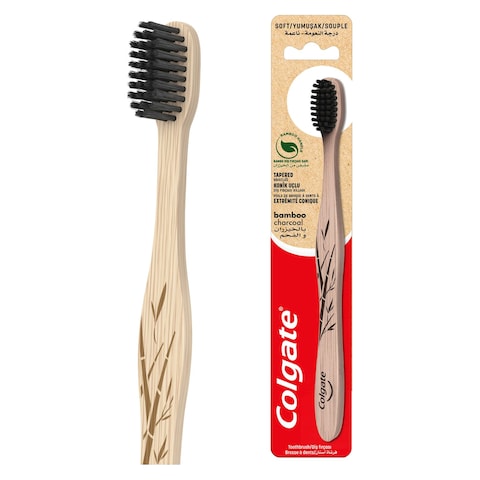 Colgate Bamboo Charcoal Black Soft Toothbrush 1 Pcs