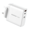 Momax One Plug GaN 140W 3-Port Fast Charger 2 USB-C and USB-A port - White