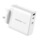 Momax One Plug GaN 140W 3-Port Fast Charger 2 USB-C and USB-A port - White