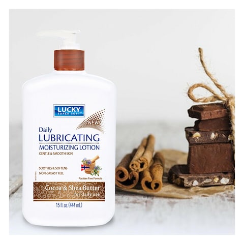 Lucky Super Soft Daily Lubricating Cocoa And Shea Butter Moisturizing Lotion 444ml