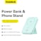 Baseus 5000 mAh Battery Pack For Magsafe 5000mAh Wireless Portable Charger PD 20W Fast Charging With Stand And USB C On The Side Magnetic Power Bank For iPhone 15 14 13 12 Pro Pro Max Plus Mint Blue