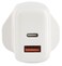 Terminator brand USB Wall Charger with 38W Fast Charging USB-A (QC3) &amp;amp; USB-C (PD) with 13A Plug &amp;amp; Compact Design-White