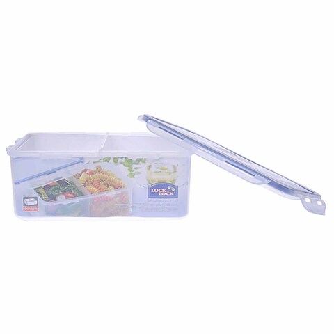 Lock and Lock Food Container Rectangular Divided - 2.3 Liter