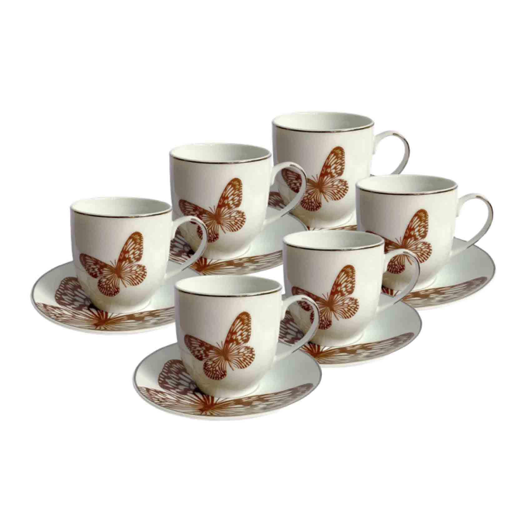 Buy Cups with Saucer (Set Of 6) Online Carrefour KSA