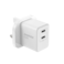 Momax One Plug GaN 35W 2-Port Mini Fast Charger 2 USB-C port - White