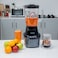 Olsenmark 3-in-1 Multifunctional Blender- OMSB2336  600W Powerful Motor with 2 Speed Setting and Pulse  Transparent and 1.6 L Unbreakable Jar with Stainless Steel Blade, 200 ML Grinder, 500