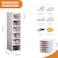 Uaejj Folding Shoe Box, Installation-Free Shoe Storage Cabinet, Plastic Shoe Storage Organizer, Stackable Shoe Storage Container, Durable And Stable Shoe Storage Boxes With Clear Door (6Pack)