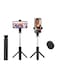 Generic - Extendable Selfie Stick Tripod With Bluetooth Remote Controller Black