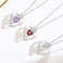 Crafted from 925 Sterling Silver Heart Pendant Necklace with White Crystal Accent